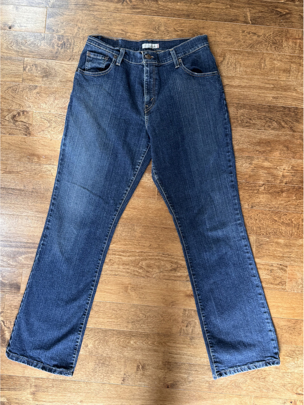 Levi's 550 Relaxed Tapered Jeans Womens 12M Dark Wash Stretch